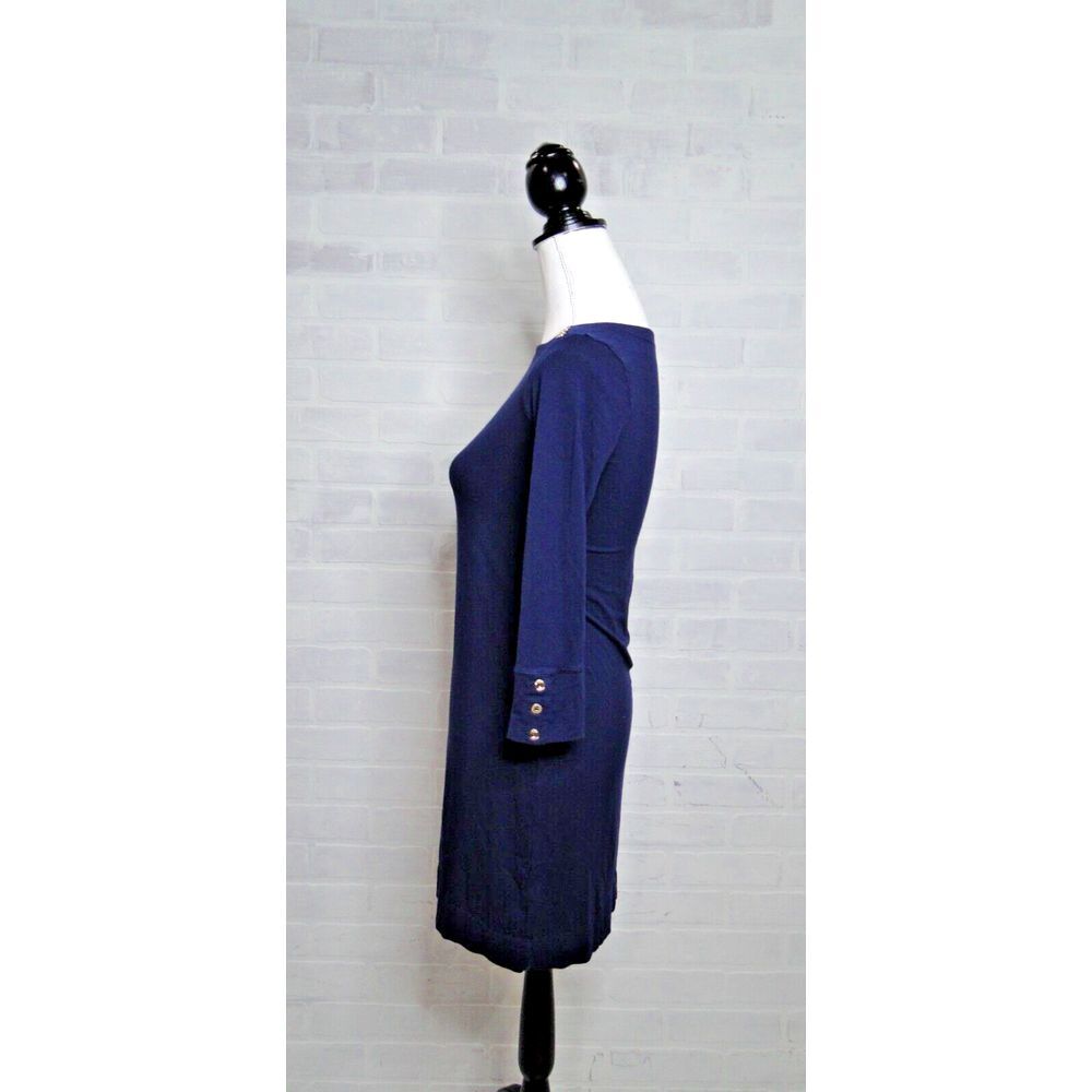 Lilly Pulitzer Dress XXS Woman's Swing UPF 50 Sophie 3/4 Sleeve Navy Blue Dress - Picture 2 of 6